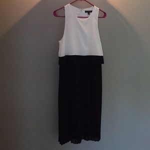 Banana Republic Classic White and Navy Dress